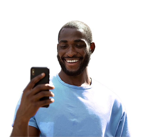 Man with phone using StraightPay